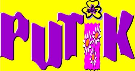 Logo Putik didisain dengan huruf karakter sehingga mudah diingat oleh anak-anak